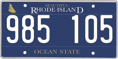 RI license plate 985105