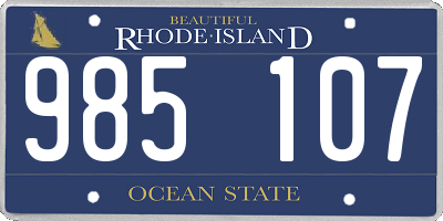 RI license plate 985107