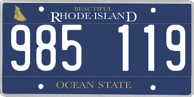 RI license plate 985119