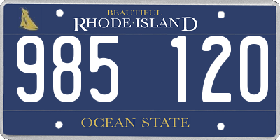 RI license plate 985120