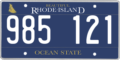 RI license plate 985121