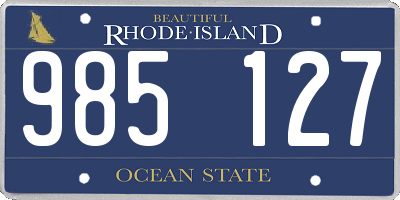 RI license plate 985127