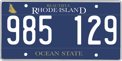 RI license plate 985129