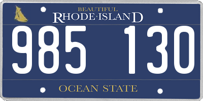 RI license plate 985130