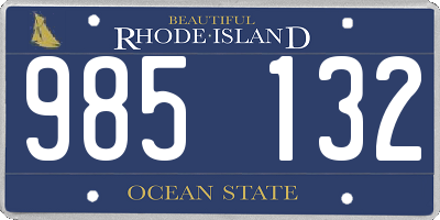 RI license plate 985132