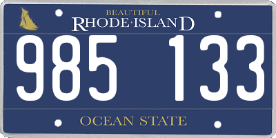 RI license plate 985133