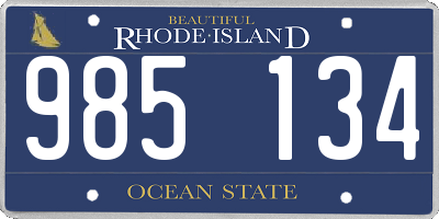 RI license plate 985134