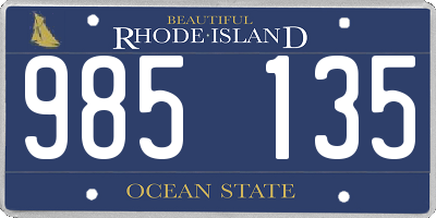 RI license plate 985135