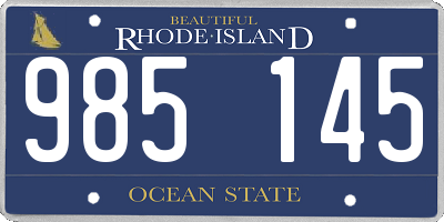 RI license plate 985145