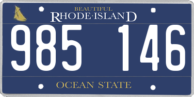 RI license plate 985146