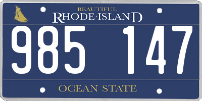 RI license plate 985147
