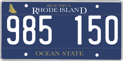 RI license plate 985150