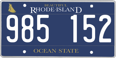 RI license plate 985152