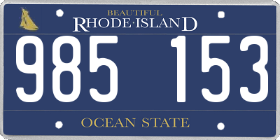 RI license plate 985153