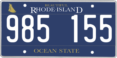 RI license plate 985155