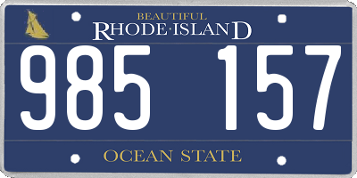 RI license plate 985157