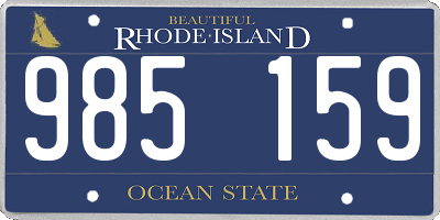 RI license plate 985159