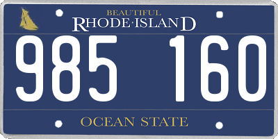 RI license plate 985160