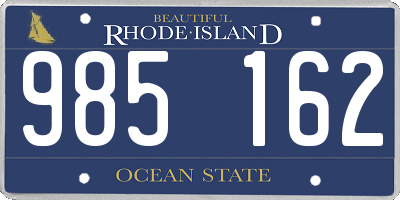 RI license plate 985162