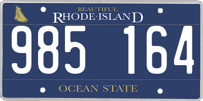 RI license plate 985164