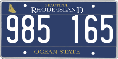 RI license plate 985165