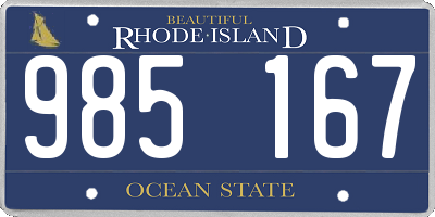 RI license plate 985167