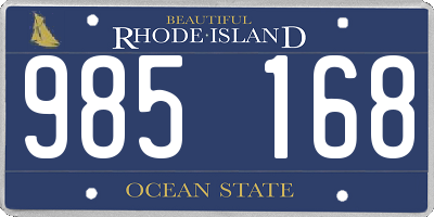 RI license plate 985168