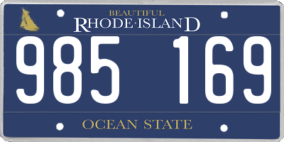 RI license plate 985169