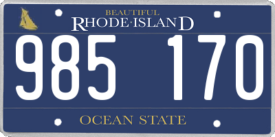 RI license plate 985170