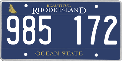 RI license plate 985172