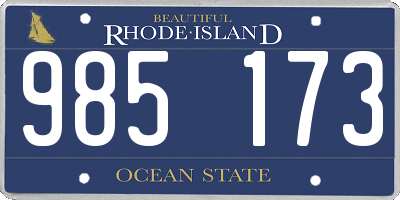 RI license plate 985173