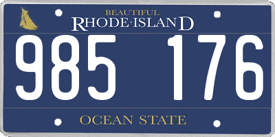 RI license plate 985176