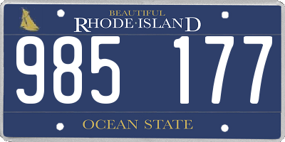 RI license plate 985177