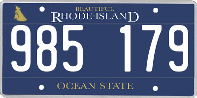 RI license plate 985179