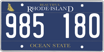 RI license plate 985180