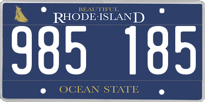 RI license plate 985185