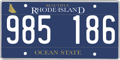 RI license plate 985186