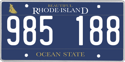 RI license plate 985188
