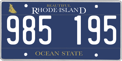 RI license plate 985195