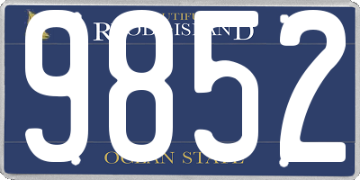 RI license plate 9852