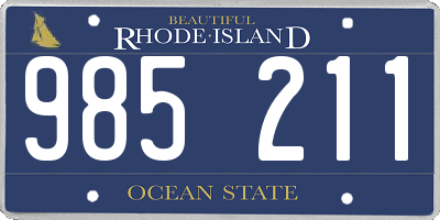 RI license plate 985211