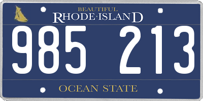 RI license plate 985213