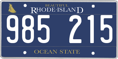 RI license plate 985215