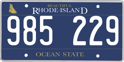 RI license plate 985229