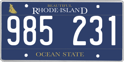 RI license plate 985231