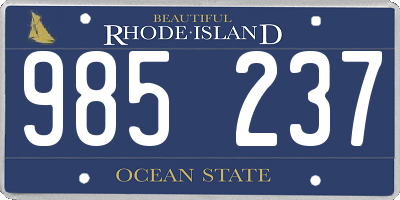 RI license plate 985237