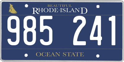 RI license plate 985241