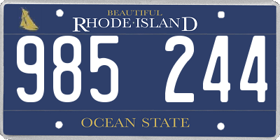 RI license plate 985244