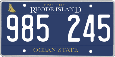 RI license plate 985245