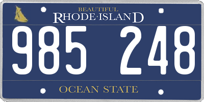 RI license plate 985248